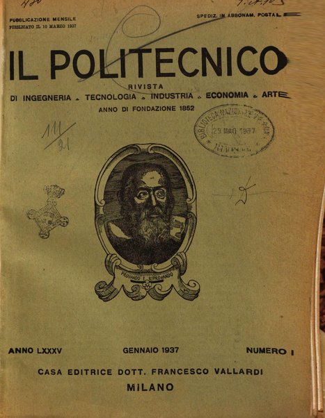 Il politecnico rivista di ingegneria, tecnologia, industria economia, arte