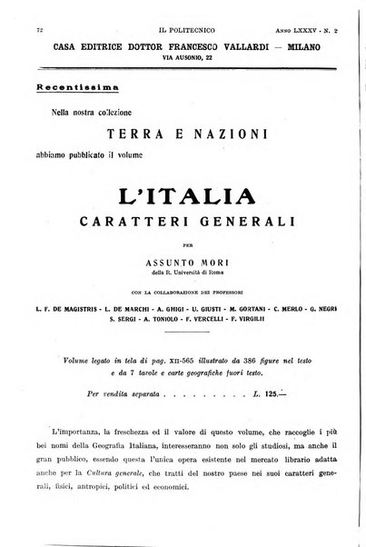 Il politecnico rivista di ingegneria, tecnologia, industria economia, arte