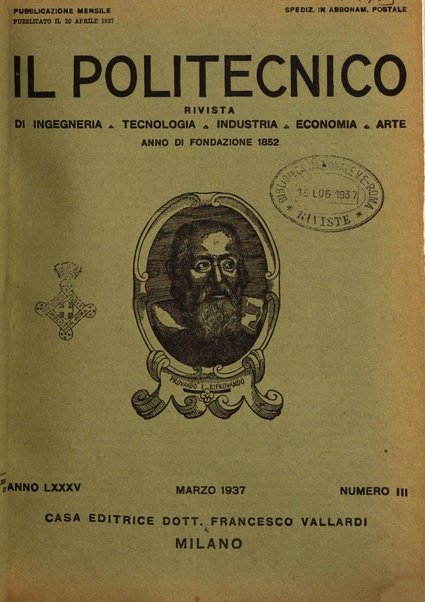 Il politecnico rivista di ingegneria, tecnologia, industria economia, arte