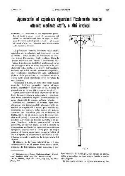 Il politecnico rivista di ingegneria, tecnologia, industria economia, arte