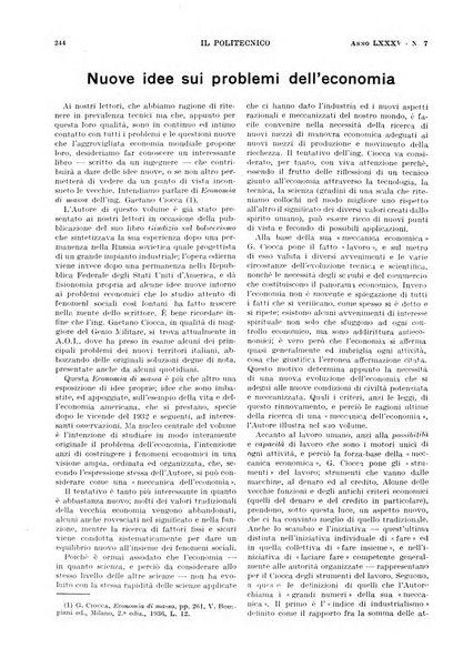 Il politecnico rivista di ingegneria, tecnologia, industria economia, arte