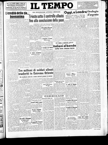 Il tempo : quotidiano indipendente