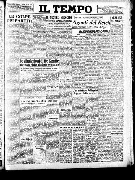 Il tempo : quotidiano indipendente