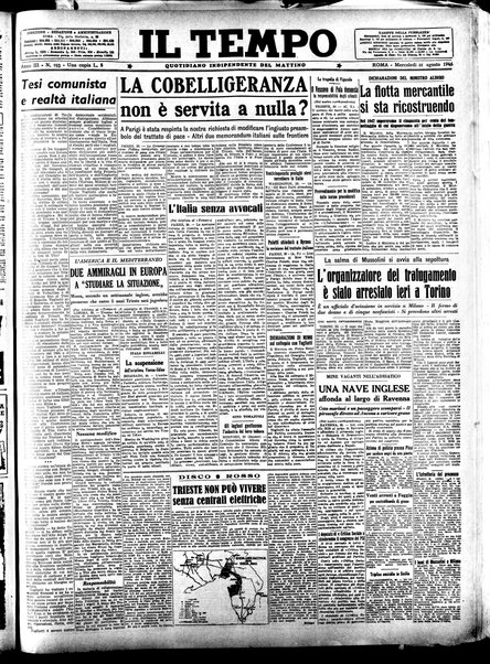 Il tempo : quotidiano indipendente