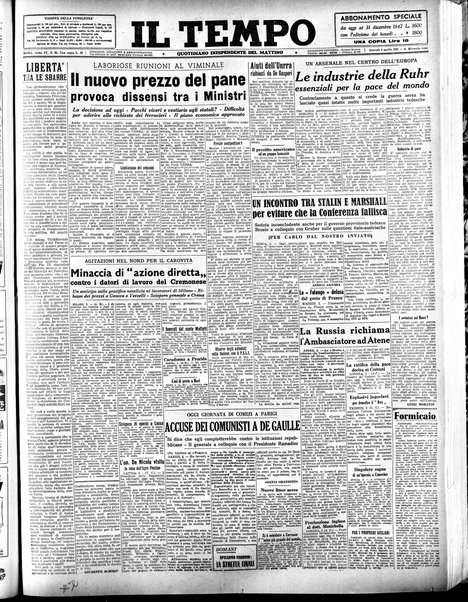 Il tempo : quotidiano indipendente