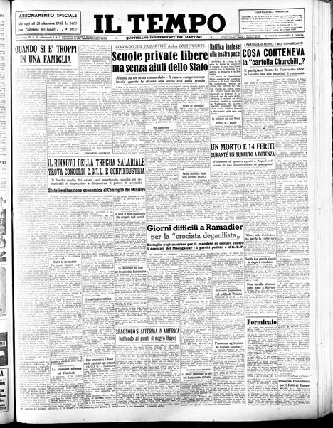 Il tempo : quotidiano indipendente