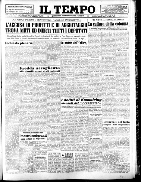 Il tempo : quotidiano indipendente