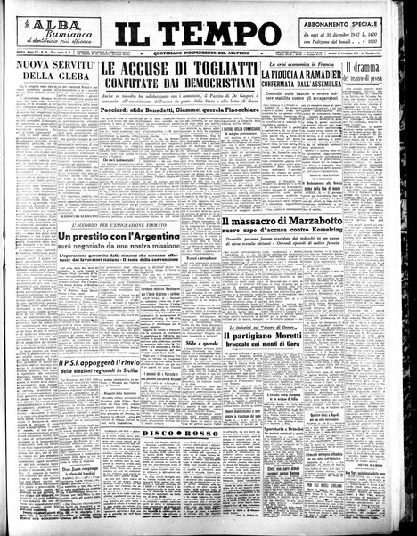 Il tempo : quotidiano indipendente