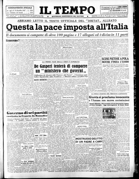 Il tempo : quotidiano indipendente