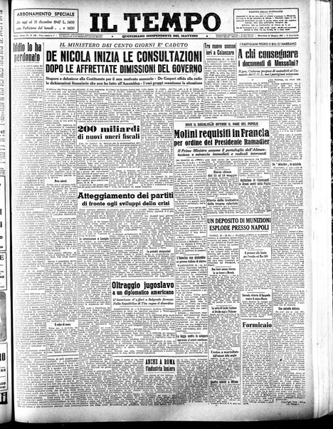 Il tempo : quotidiano indipendente