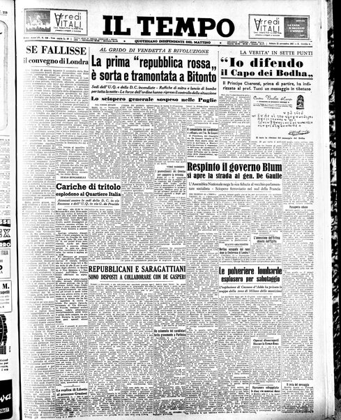 Il tempo : quotidiano indipendente