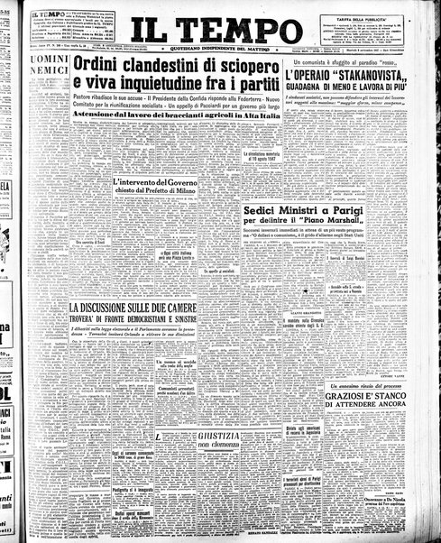 Il tempo : quotidiano indipendente