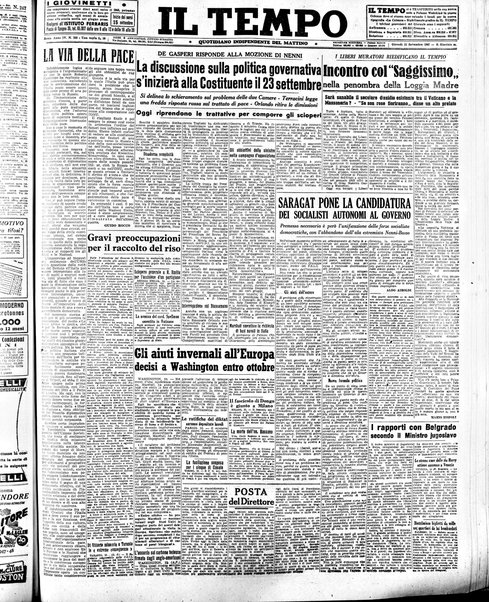 Il tempo : quotidiano indipendente