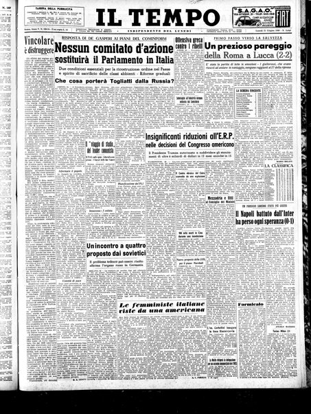 Il tempo : quotidiano indipendente