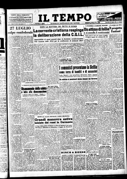 Il tempo : quotidiano indipendente