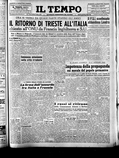 Il tempo : quotidiano indipendente