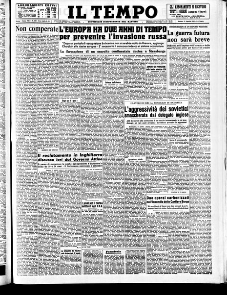 Il tempo : quotidiano indipendente