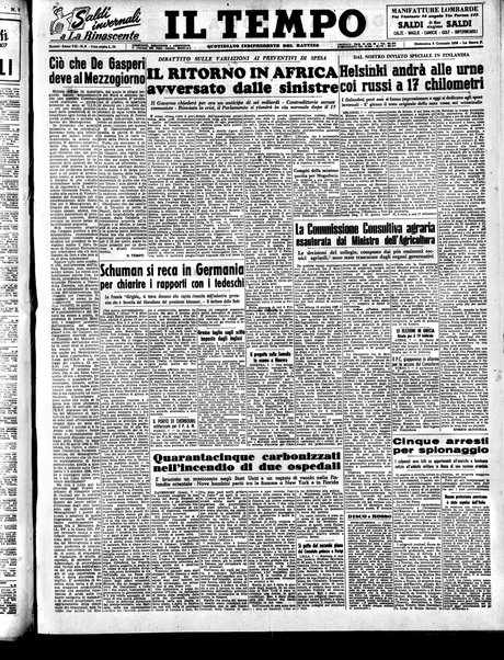 Il tempo : quotidiano indipendente