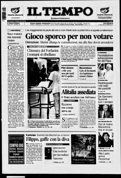 Il tempo : quotidiano indipendente