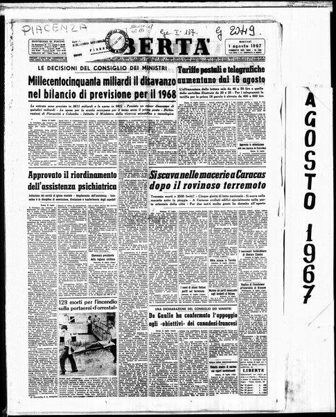 Libertà : quotidiano di Piacenza