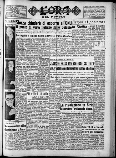 L'ora del popolo : quotidiano indipendente