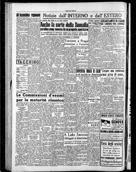 L'ora del popolo : quotidiano indipendente