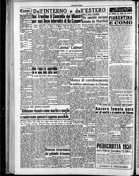 L'ora del popolo : quotidiano indipendente