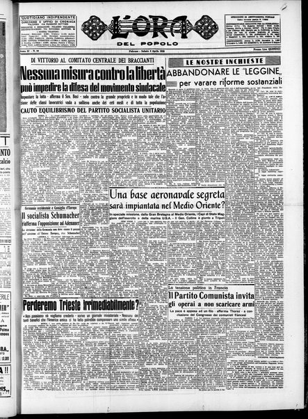 L'ora del popolo : quotidiano indipendente