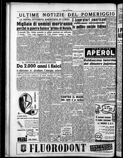 L'ora del popolo : quotidiano indipendente