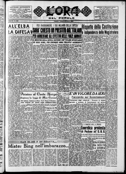 L'ora del popolo : quotidiano indipendente