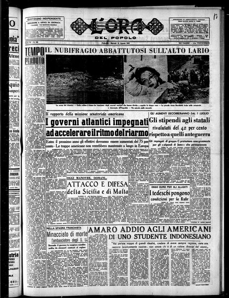 L'ora del popolo : quotidiano indipendente