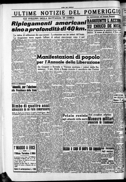 L'ora del popolo : quotidiano indipendente