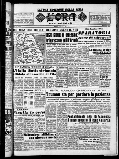 L'ora del popolo : quotidiano indipendente