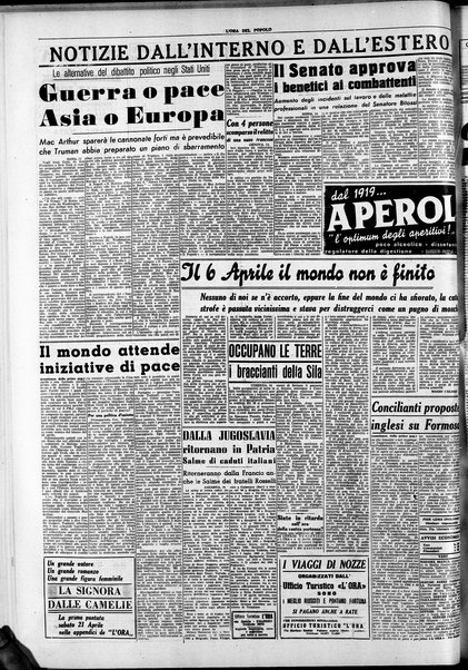 L'ora del popolo : quotidiano indipendente