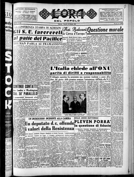 L'ora del popolo : quotidiano indipendente