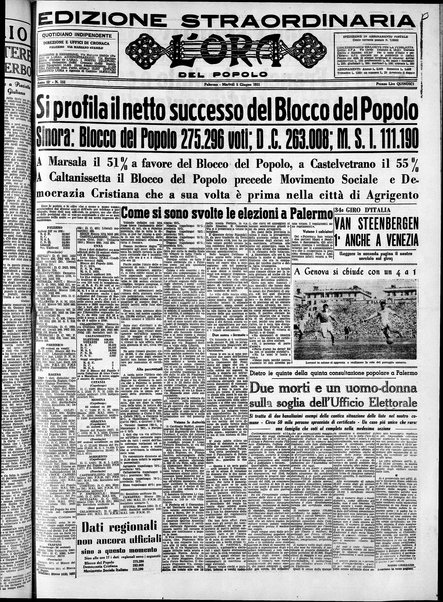 L'ora del popolo : quotidiano indipendente