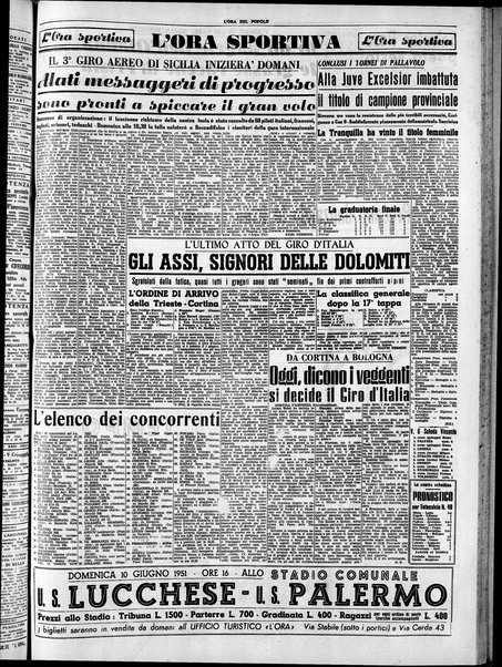 L'ora del popolo : quotidiano indipendente