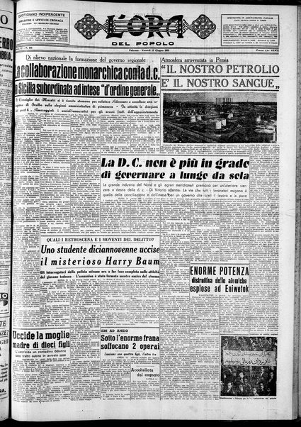 L'ora del popolo : quotidiano indipendente