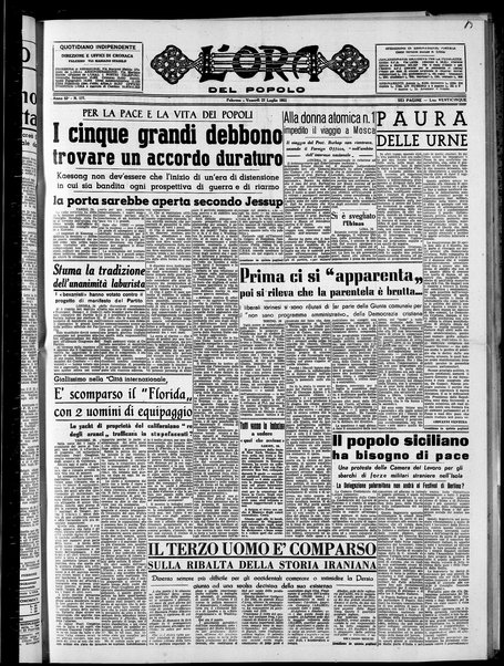 L'ora del popolo : quotidiano indipendente