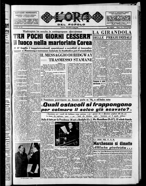 L'ora del popolo : quotidiano indipendente