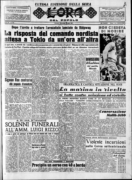 L'ora del popolo : quotidiano indipendente