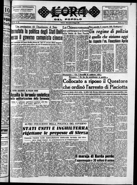 L'ora del popolo : quotidiano indipendente