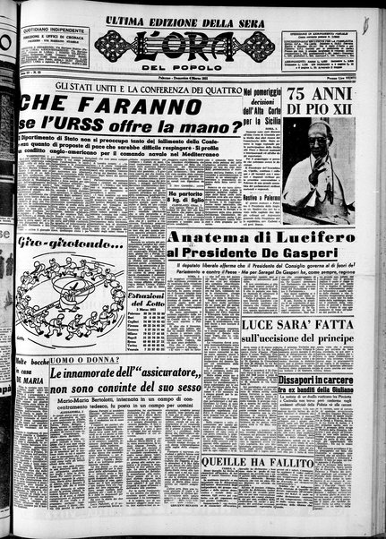 L'ora del popolo : quotidiano indipendente