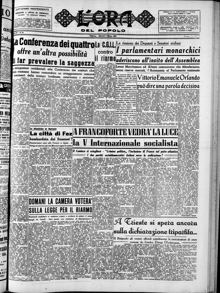 L'ora del popolo : quotidiano indipendente