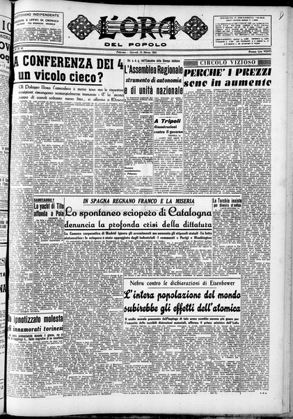 L'ora del popolo : quotidiano indipendente