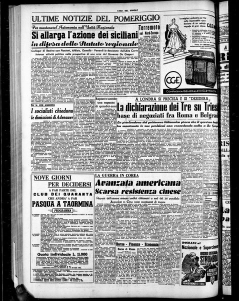 L'ora del popolo : quotidiano indipendente