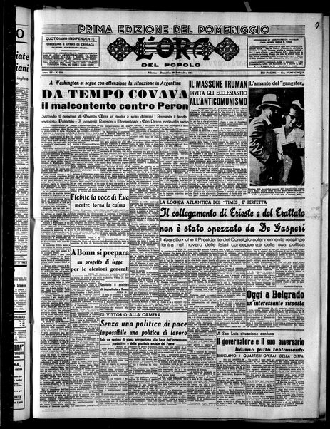 L'ora del popolo : quotidiano indipendente