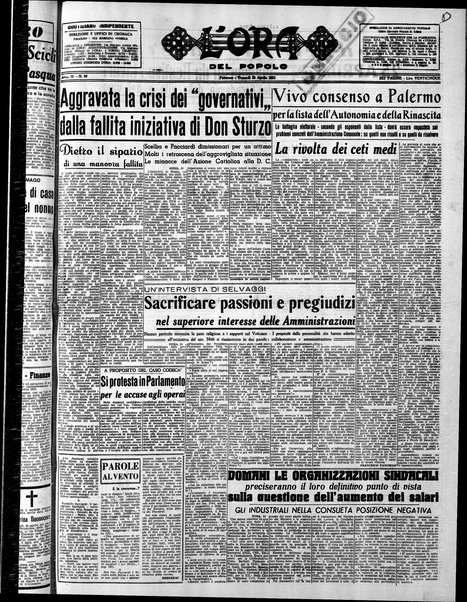 L'ora del popolo : quotidiano indipendente