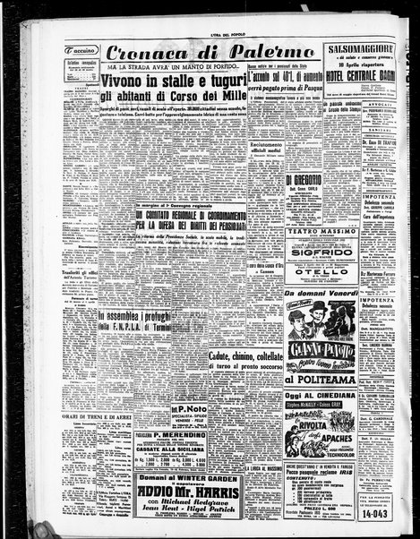 L'ora del popolo : quotidiano indipendente