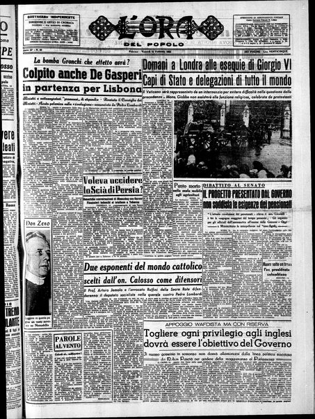 L'ora del popolo : quotidiano indipendente